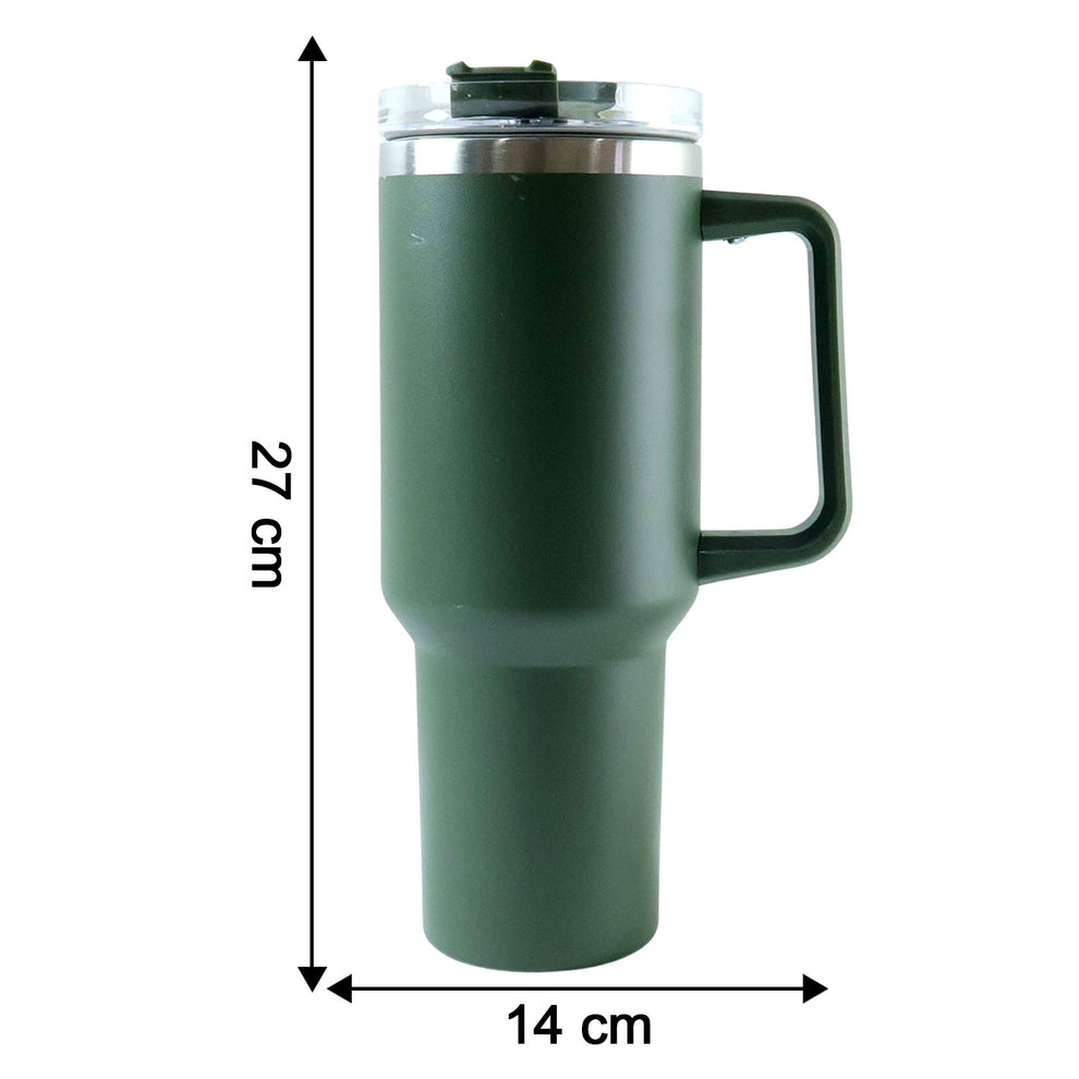 1200ML Large Insulated Travel Mug, Tumbler (1 Pc / Mix Color)