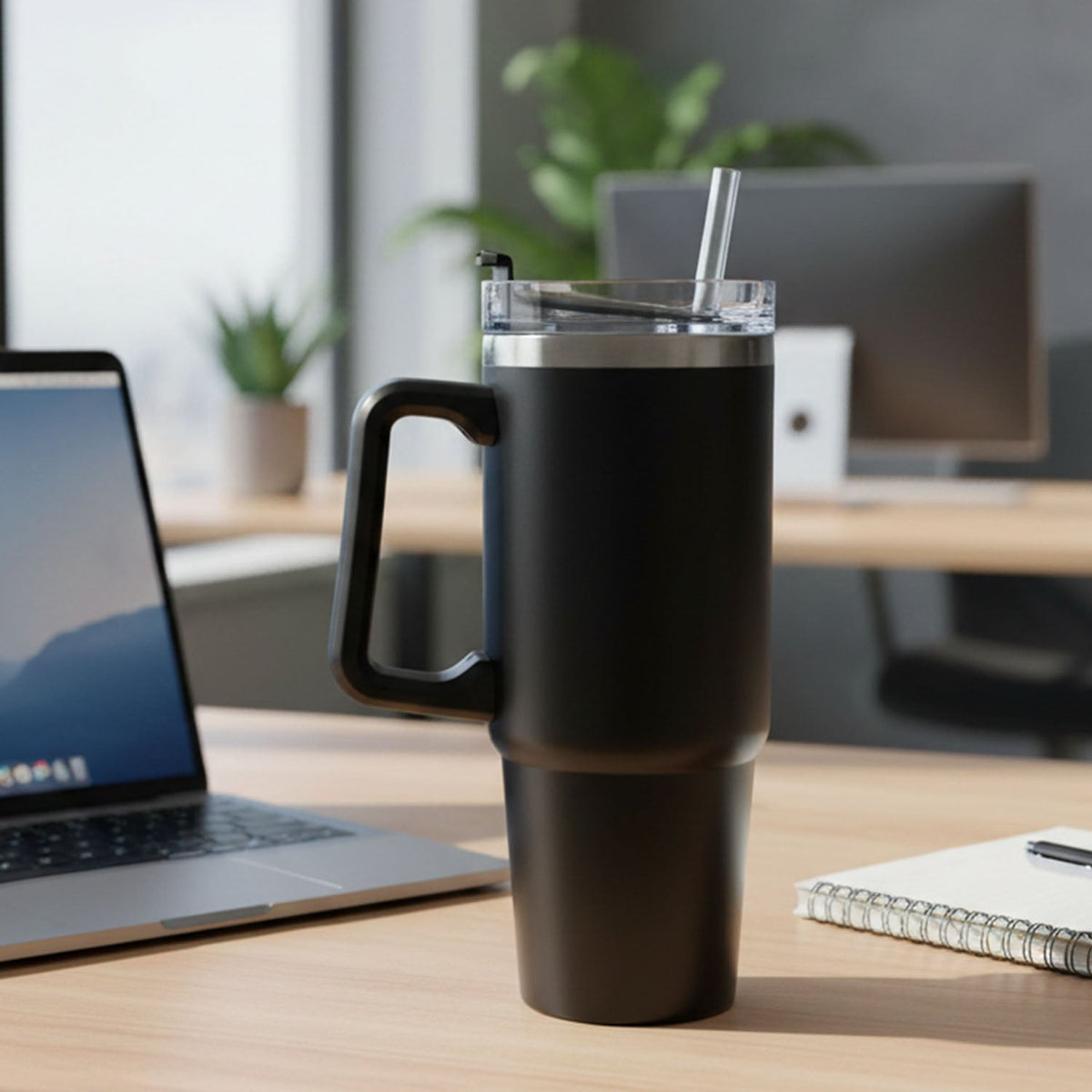 1200ML Large Insulated Travel Mug, Tumbler (1 Pc / Mix Color)