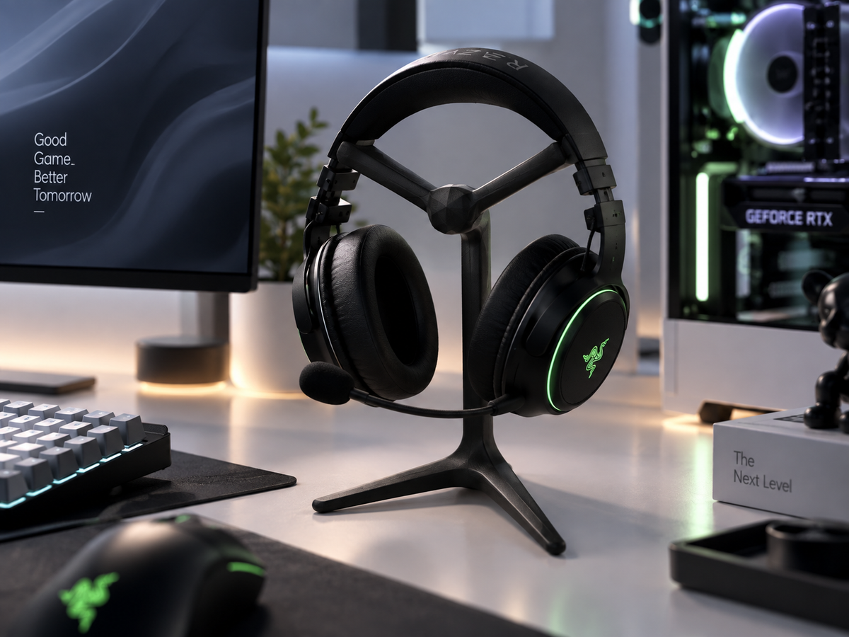 Premium Headphone Stand Holder for Desk | Universal Gaming Headset Stand | Tabletop Headphone Organizer | Home Office Accessories