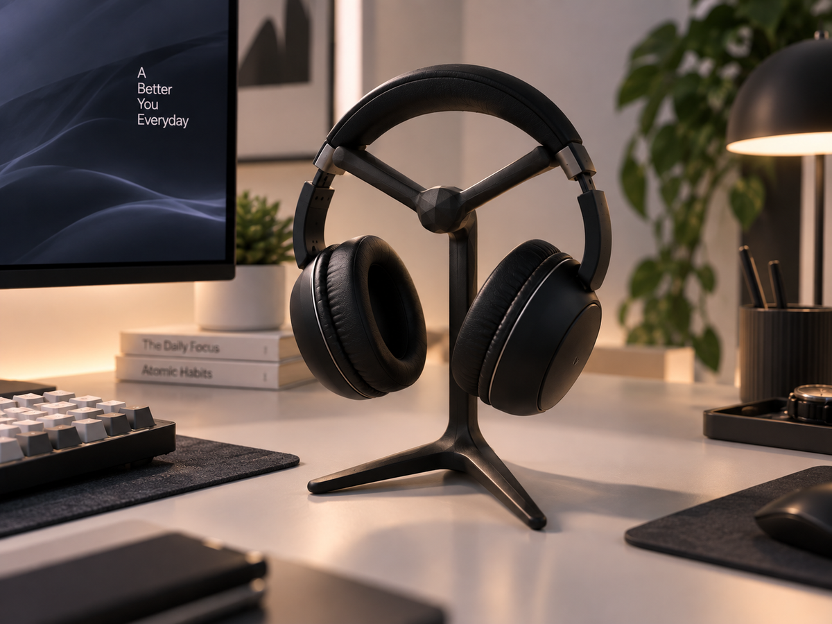 Premium Headphone Stand Holder for Desk | Universal Gaming Headset Stand | Tabletop Headphone Organizer | Home Office Accessories