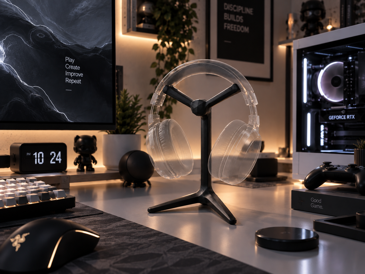 Premium Headphone Stand Holder for Desk | Universal Gaming Headset Stand | Tabletop Headphone Organizer | Home Office Accessories